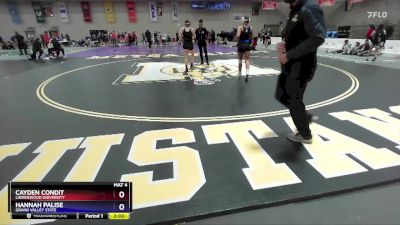 131 A Consolation 1st - Hannah Palise, Grand Valley State vs Cayden Condit, Lindenwood University