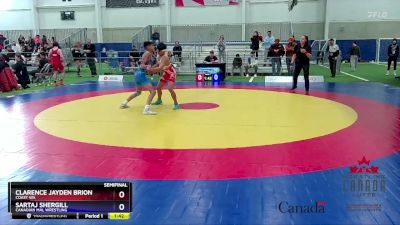 51kg Semifinal - Clarence Jayden Brion, Coast WA vs Sartaj Shergill, Canadian Mal Wrestling