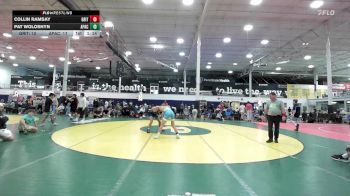 140 lbs Quarterfinal - Collin Ramsay, Grit Mat Club Red - HSC vs Pat Woloshyn, Apache - HSC