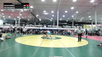 140 lbs Quarterfinal - Collin Ramsay, Grit Mat Club Red - HSC vs Pat Woloshyn, Apache - HSC
