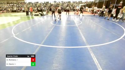 182 lbs Quarterfinal - Austin Richens, UT vs Hudson Davis, OR