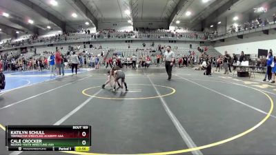 55 lbs Cons. Round 5 - Katilyn Schull, Terminator Wrestling Academy-AAA  vs Cale Crocker, Neosho Youth Wrestling-AAA