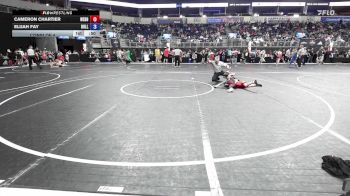 58 lbs Consi Of 4 - Cameron Chartier, Webb City Youth Wrestling vs Elijah Fay, Bulls WC