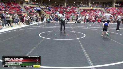 43 lbs Quarterfinal - Bentley Elbrader, Pittsburg Wrestling Club vs Hudson Mitchell, Wichita Wrestling Club