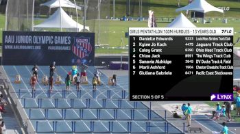 High School Girls' 110m Hurdles Aau Junior Olympics, Finals 5 - Age 13-14