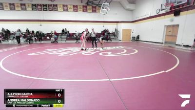 128 lbs Quarterfinal - Andrea Maldonado, East Los Angeles College vs Allyson Garcia, Fresno City College