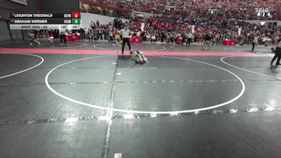 54 lbs Quarterfinal - Leighton Theobald, De Soto Youth Wrestling vs Graham Werner, Askren Wrestling Academy