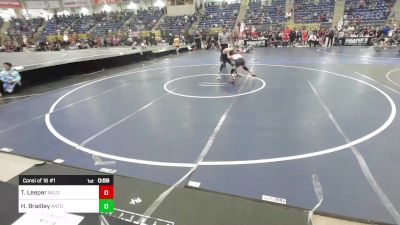 85 lbs Consi Of 16 #1 - Travis Leeper, Bald Eagle WC vs Hagen Bradley, Antonito