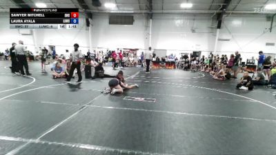 100 lbs Round 3 (4 Team) - Sawyer Mitchell, Storm Wrestling Center vs Laura Ayala, Level Up Wrestling Center