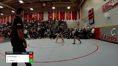 150 lbs Semifinal - Brody Rhoades, Uintah vs Colton Lucero, Pagosa Springs