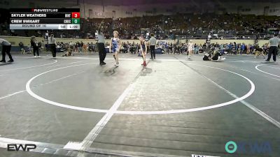 85 lbs Round Of 16 - Skyler Weathers, Hinton Takedown Club vs Crew Swigart, Choctaw Ironman Youth Wrestling