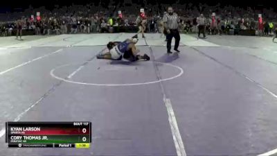 D2-157 lbs Quarterfinal - Cory Thomas Jr., Pontiac HS vs Kyan Larson, Sparta HS