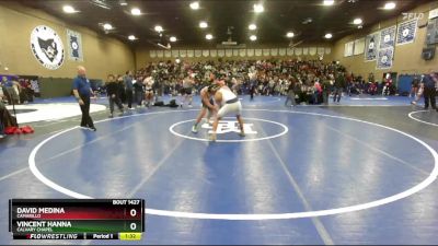 150 lbs Quarterfinal - Vincent Hanna, Calvary Chapel vs David Medina, Camarillo