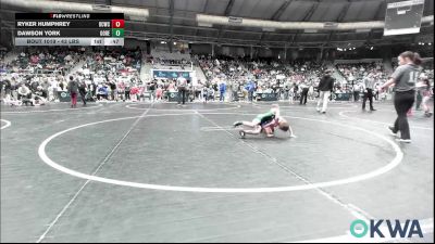 43 lbs Round Of 32 - Ryker Humphrey, Dark Cloud Wrestling Club vs Dawson York, Gore Pirates Youth Wrestling