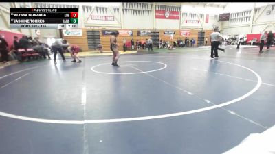 155 lbs Champ. Round 2 - Alyssa Gonzaga, Liberty vs Jasmine Torres, Hayward