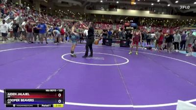 120 lbs Champ. Round 1 - Aiden Jalajel, OK vs Cooper Beavers, NM