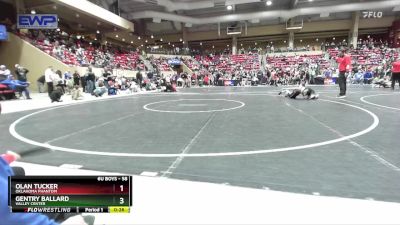 58 lbs Champ. Round 2 - Gentry Ballard, Valley Center vs Olan Tucker, Oklahoma Phantom