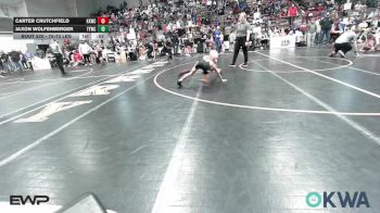 70-73 lbs Consi Of 4 - Carter Crutchfield, Keystone Kids Wrestling Club vs Jaxon Wolfenberger, Team Tulsa Wrestling Club