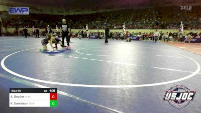 65 lbs Quarterfinal - Aubrey Snyder, Team Tulsa Wrestling Club vs Kyleigh Danielson, Texas Elite Wrestling