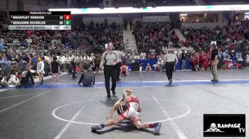 64 lbs 3rd Place Match - Brantley Wisdom, Caney Valley vs Benjamin Schields, Goodland WC