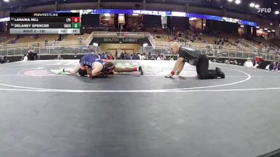 140 lbs Cons. Round 3 - Laraina Hill, Lincoln Park Academy vs Delaney Spencer, Camden County