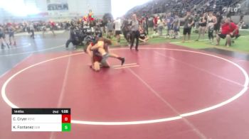 144 lbs Round Of 16 - Cael Cryer, Reverance vs Keahvi Fontanez, Dub Wrestling