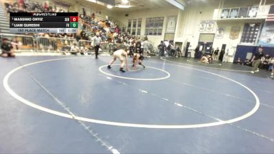 132 lbs 1st Place Match - Massimo Ortiz, Servite vs Liam Qureshi, Fountain Valley