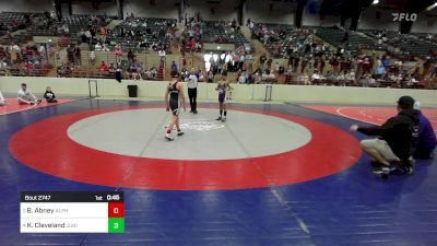 91 lbs 3rd Place - Barrett Abney, Alpha Wrestling Club vs Kingston Cleveland, Junior Indian Wrestling