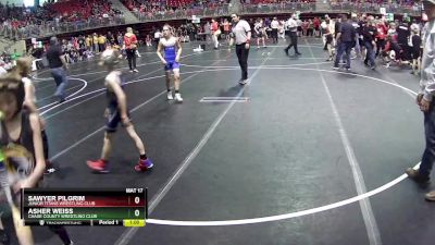 100 lbs Cons. Round 1 - Asher Weiss, Chase County Wrestling Club vs Sawyer Pilgrim, Junior Titans Wrestling Club