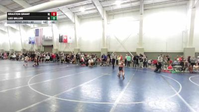 43 lbs Quarterfinal - Braxton Grant, West Jordan Jaguars vs Leo Miller, Payson Lion Wrestling Club