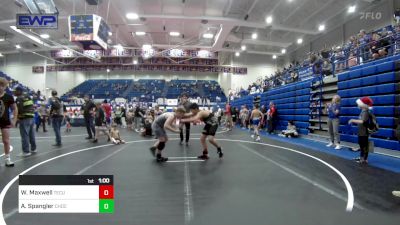 131 lbs Consolation - Wyatt Maxwell, Tecumseh Youth Wrestling vs Alex Spangler, Choctaw Ironman Youth Wrestling