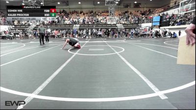 119 lbs Round Of 16 - Cohen Ivie, Ponca City Wildcat Wrestling vs Kaleb Proctor, Henryetta Knights Wrestling Club