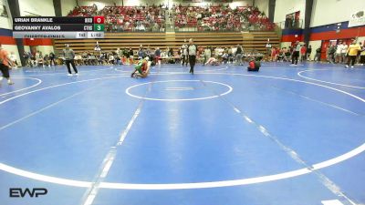 113 lbs Quarterfinal - Uriah Brankle, Bixby HS Boys vs Geovanny Avalos, Catoosa HS