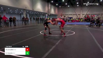 133 lbs C Of 16 #1 - Boo Dryden, Nebraska vs Dylan Koontz, Ohio State