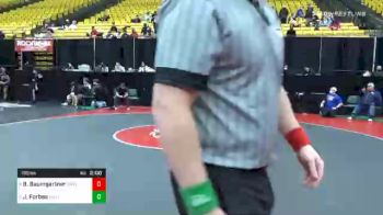 195 lbs Semifinal - Braden Baumgartner, Unattached 130 vs Jack Forbes, Unattached 21
