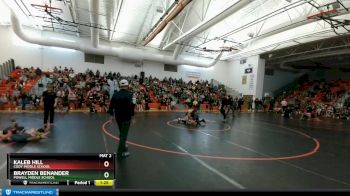 115 lbs Round 1 - Kaleb Hill, Cody Middle School vs Brayden Benander, Powell Middle School