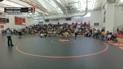 120 lbs 3rd Place Match - William Manning, Huntley Project (Worden) vs Gabriel Whiting, Rocky Mountain