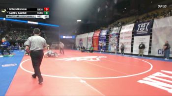157 Class 1 lbs Cons. Round 1 - Seth Stricklin, Summit Christian Academy vs Kaiden Caudle, Blair Oaks