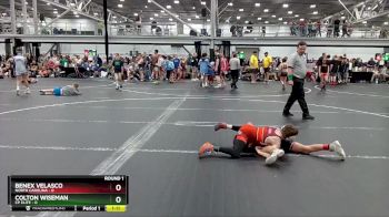 72 lbs Round 1 (6 Team) - Benex Velasco, North Carolina vs Colton Wiseman, CP Elite