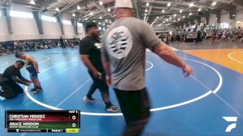 88 lbs Round 2 - Christian Mendez, 806 Takedown Wrestling vs Grace Windom, Amped Wrestling Club