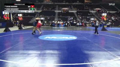 285 lbs Cons. Round 2 - Titus Waters, Wabash vs Josh Woodrey, Augustana (IL)