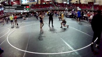 95 lbs 2nd Place Match - Keila Kohout, York Wrestling Club vs Josey Klanecky, St Paul Youth Wrestling