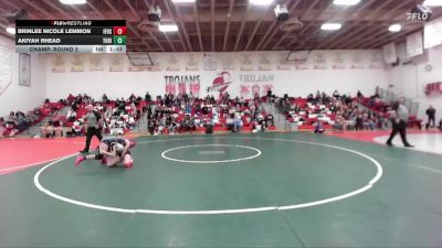 110 lbs Champ. Round 2 - Brinlee Nicole Lemmon, Idaho Falls vs Akiyah Rhead, Thunder Ridge
