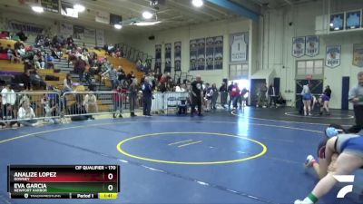170 lbs Semifinal - Eva Garcia, Newport Harbor vs Analize Lopez, Downey