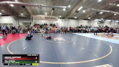 100 lbs Cons. Round 4 - Ariana Martinez, Pueblo Central vs Mia Moran, Fountain - Fort Carson