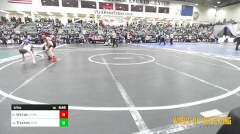 67 lbs Quarterfinal - Christopher Weiner, Steel Valley Renegades vs John Thomas, OCRTC