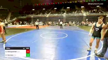 138 lbs Quarterfinal - Alex Herrera, Pine Creek vs Asher Kemppainen, Flathead Valley WC