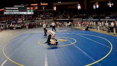 G 107 lbs Champ. Round 1 - Gracyn Aucoin, Plaquemine Girls vs Julia Raymond, Benton Girls