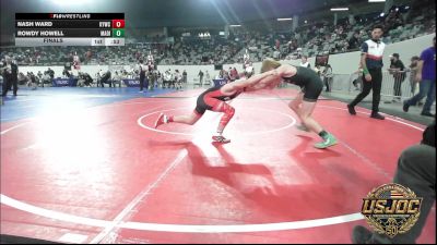 100 lbs Final - Nash Ward, Kiefer Youth Wrestling Club vs Rowdy Howell, Madill Takedown