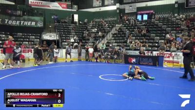 93 lbs Semifinal - Apollo Rojas-Crawford, CO vs August Wagaman, IA